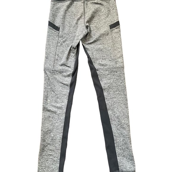 Ivivva Girls Leggings  *Gray/Black* Size 10 - Picture 3 of 9